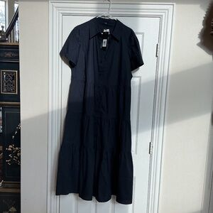 NWT Ruti Breaking Free Long Poplin Dress Navy XL